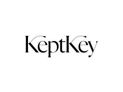 KeptKey Wordmark branding identity keptkey key logo propertymanagement skeletonkey typography wordmark