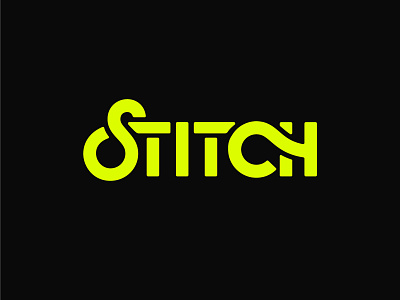 Stitch Wordmark branding chartreuse construction home identity line logo seamless stitch thread utah weave wordmark
