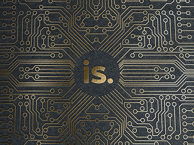 InsideSales Pattern branding circuitry gold goldfoil insidesales logo