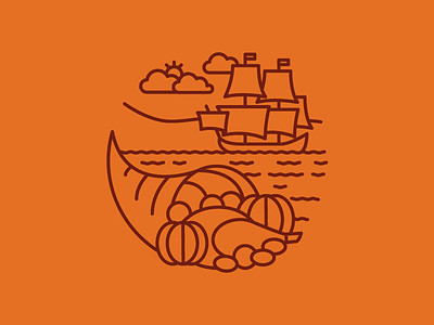 Thanksgiving Icon cornucopia feast graphicdesign icon mayflower pictogram pilgrims thanksgiving turkey