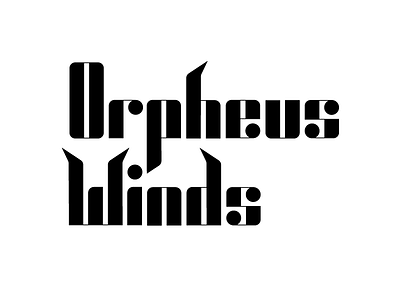 Orpheus Winds branding greek mythology logo music music notes orpheus typography wind ensemble wordmark