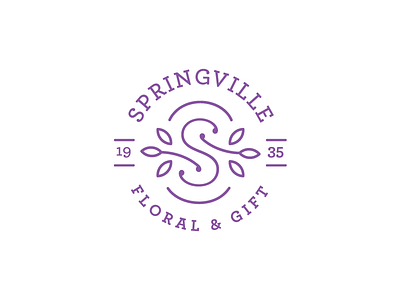 Springville Floral & Gift Logo floral florist identity logo springville utah