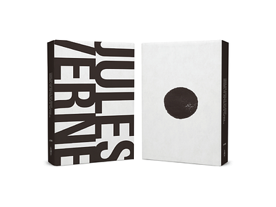 Jules Verne Book Case blackandwhite book design case design editorial jules verne print slipcase typography