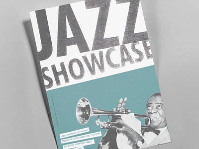 BYU Arts Jazz Showcase Poster armstrong byu gritty jazz poster school of music texture trumpet