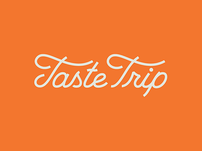 Taste Trip lettering blog food lettering logo script taste typography wordmark