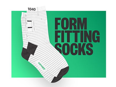2018 Tradeshow Swag 1040 accounting canopy forms gradient green lines pattern socks swag tax