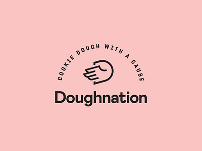 Doughnation Logo brand cookie dough hand identity logo mabry sharp