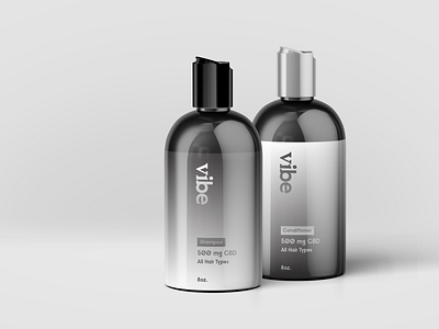 Vibe Packaging black white cbd conditioner gradient mens package design raisonne shampoo undefinition of man valueserif