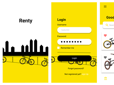 Renty bicycle figma ui