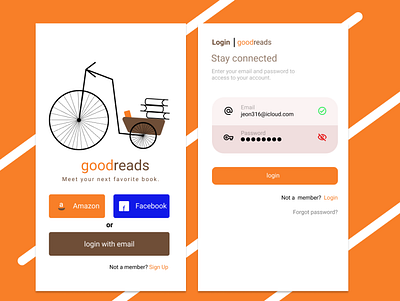 Goodreads app design bookapp books branding design figma figmaafrica figmadesign goodreads ui ux