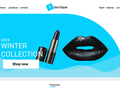 Elaunique beauty product design ecommerce design ecommerce shop figma figmadesign webdesign
