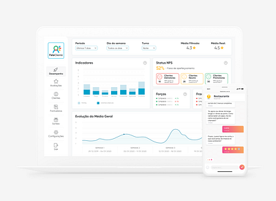 Dashboard + Chatbot: Fala Cliente chart chatbot dashboard saas ui ux