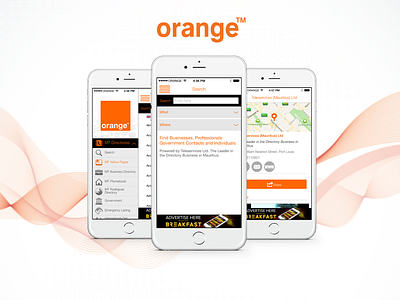 Orange Care care location mobile number orange screen service ui user ux