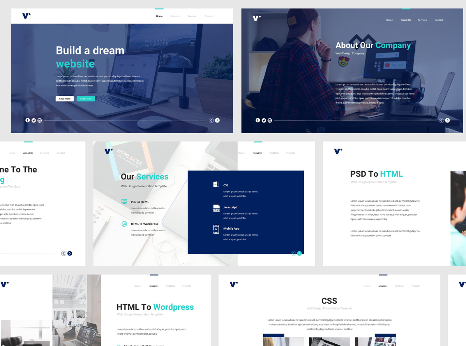 Website Design Powerpoint Template by Giant Design on Dribbble