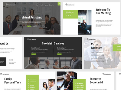 Virtual Assistant Powerpoint assistance assistant communication concept help mobile online pa personal phone powerpoint presentation service support technology va virtual