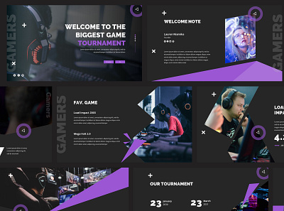 Esport Gaming Powerpoint Template computer console controller game gamer gaming pc play player powerpoint presentation pro streamer template tournament