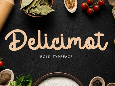 Delicimot Delicious Script Font blogger calligraphy delicious elegant font food hand handwritten lettering ligature luxury modern script signature typography vlogger