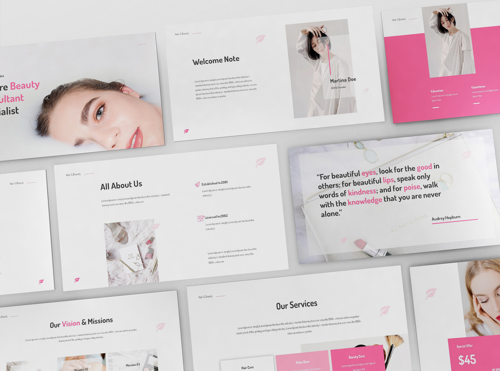 Makeup Artist Powerpoint Template by Giant Design on Dribbble