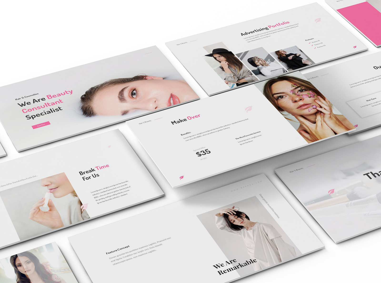 Makeup Artist Keynote Template by Giant Design on Dribbble