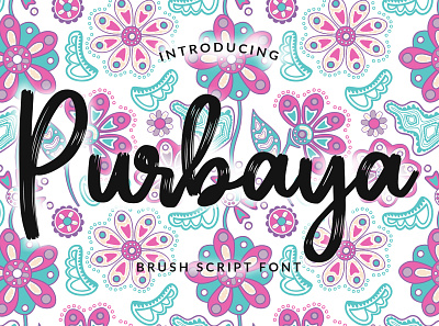 Purbaya Brush Script Typeface beautiful calligraphy font foundry hand handwritten lettering ligature luxury modern monoline script signature typeface typography