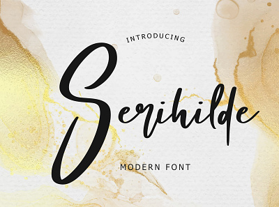 Serihilde Modern Script Font beautiful calligraphy font foundry hand handwritten lettering ligature luxury modern monoline script signature typeface typography