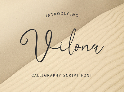 Vilona Calligraphy Script Font beautiful calligraphy font foundry hand handwritten lettering ligature luxury modern monoline script signature typeface typography