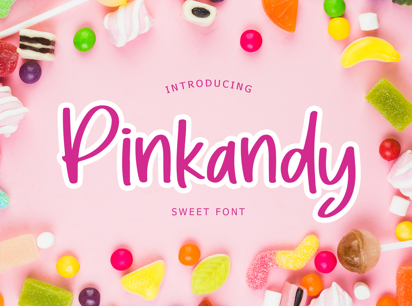 Pinkandy Sweet Kids Display Font designed by Giant Design. 