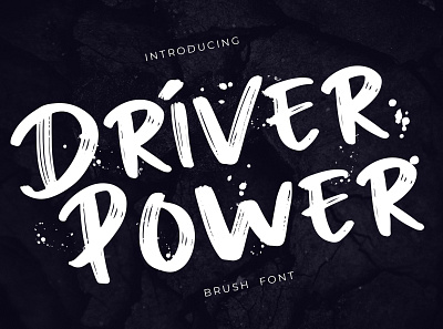 Driver Power Brush Grunge Font brand branding brush car extreme fitness font grunge gym hand handwritten lettering logo modern pathfinderstd sans serif sport