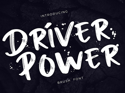 Driver Power Brush Grunge Font