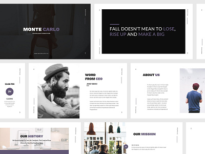 Monte Carlo - Creative Powerpoint Template agency branding business company creative design giantdesign modern powerpoint pptx presentation professional project proposal simple slides startup