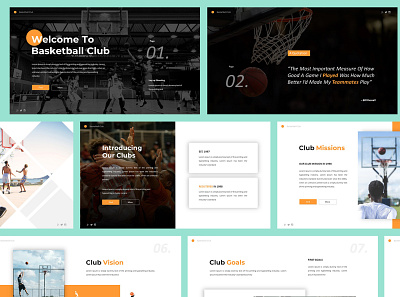 Basketball Club Powerpoint Template arena ball basketball club competition course game harlem mvp powerpoint presentation ring sport stadium streetball