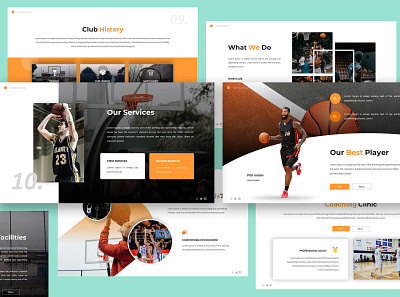 Basketball Club Keynote Template arena ball basketball club competition course game harlem keynote mvp powerpoint presentation ring sport stadium streetball