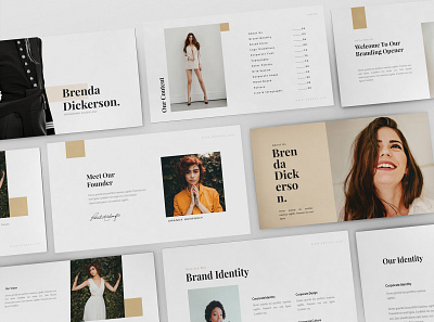 Brenda - Brand Guideline Powerpoint blogging book brand branding brochure catalog fashion guide guidelines manual mood board nude nuetral pitch deck powerpoint pptx presentation style visual style