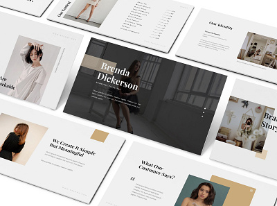 Brenda - Brand Guideline Keynote blogging book brand branding brochure catalog fashion guide guidelines keynote manual mood board nude nuetral pitch deck powerpoint pptx presentation style visual style