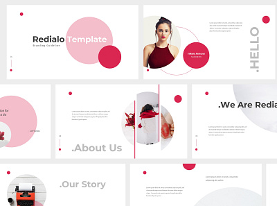 Redialo - Branding Guideline Powerpoint Template blogging book brand branding brochure catalog fashion guide guidelines manual mood board nude nuetral pitch deck powerpoint pptx presentation style visual style
