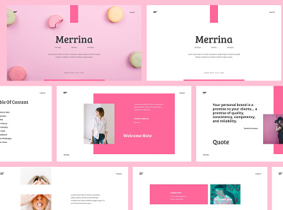 Merrina - Brand Guideline Powerpoint blogging book brand branding brochure catalog fashion guide guidelines manual mood board nude nuetral pitch deck powerpoint pptx presentation style visual style
