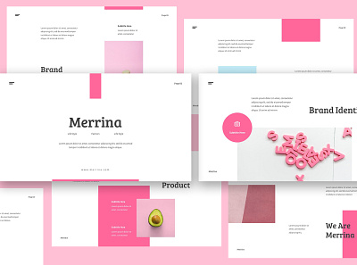 Merrina - Brand Guideline Keynote blogging book brand branding brochure catalog fashion guide guidelines keynote manual mood board nude nuetral pitch deck powerpoint pptx presentation style visual style