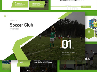 Soccer Google Slides Presentation by Giant Design on Dribbble
