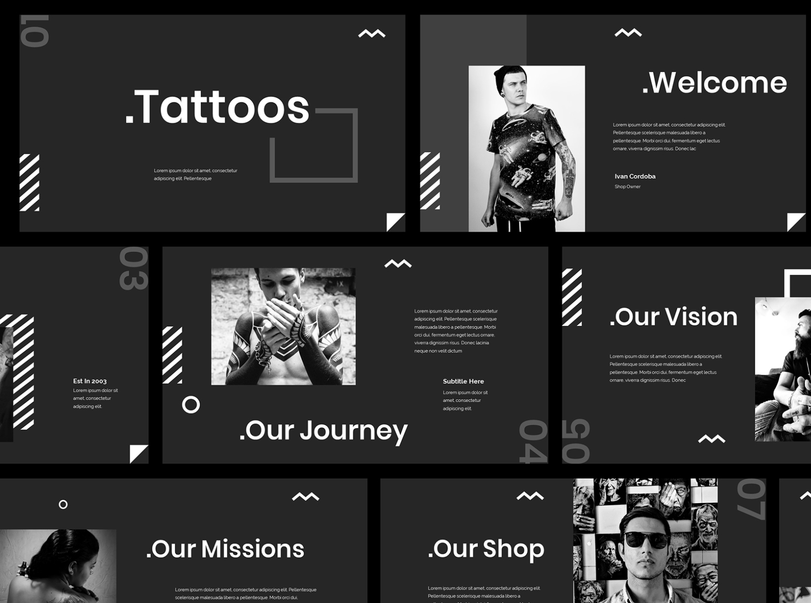 Tattoo Googleslides Template Google Slide | Powerpoint templates, Powerpoint  template free, Professional powerpoint templates