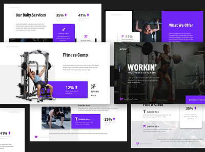 Gym & Fitness Keynote Presentation athlete cardio club coach exercise fitness freeletics gym gymnastic healthy keynote powerpoint presentation running training workout