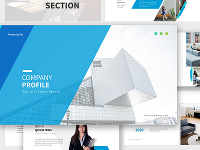 Company Profile Google Slides Presentation annual business company corporate deck googleslides infographic marketing modern multipurpose pitching powerpoint presentation professional report roadmap timeline