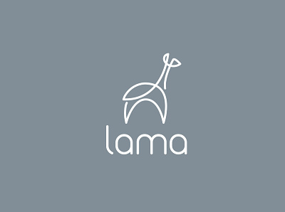 lama adobe illustrator alpaca animal lama line art logo logodesign minimalistic
