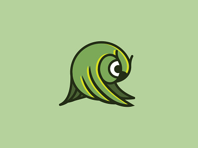 green owl adobe illustrator animal animals bird design green hand drawn illustration logo mascot owl vector