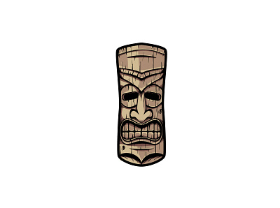 tiki adobe illustrator cartoon design hand drawn hawaii illustration logo mascot sculpture tiki vector wacom intuos