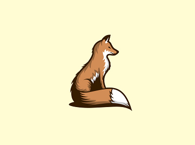 fox adobe illustrator animal fox logo mascot tail vector