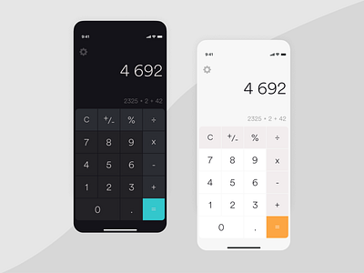 004 - Calculator app calculator clean dark design figma light minimal mobile ui ux