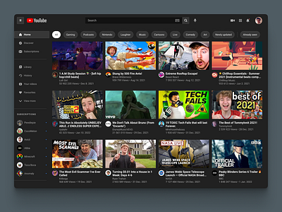 Youtube Redesign 8-Point (Dark)