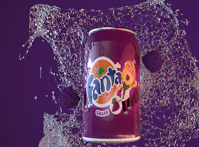 soda splash 3d art 3d artist branding c4d design photoshop realflow redshift