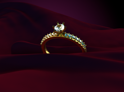 Dimond ring 3d art 3d artist branding c4d cinema 4d design illustration photoshop redshift