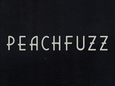 Peachfuzz Dribble custom lettering type